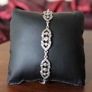 Vintage Stirling Silver with Marcasite Stones Bracelet
